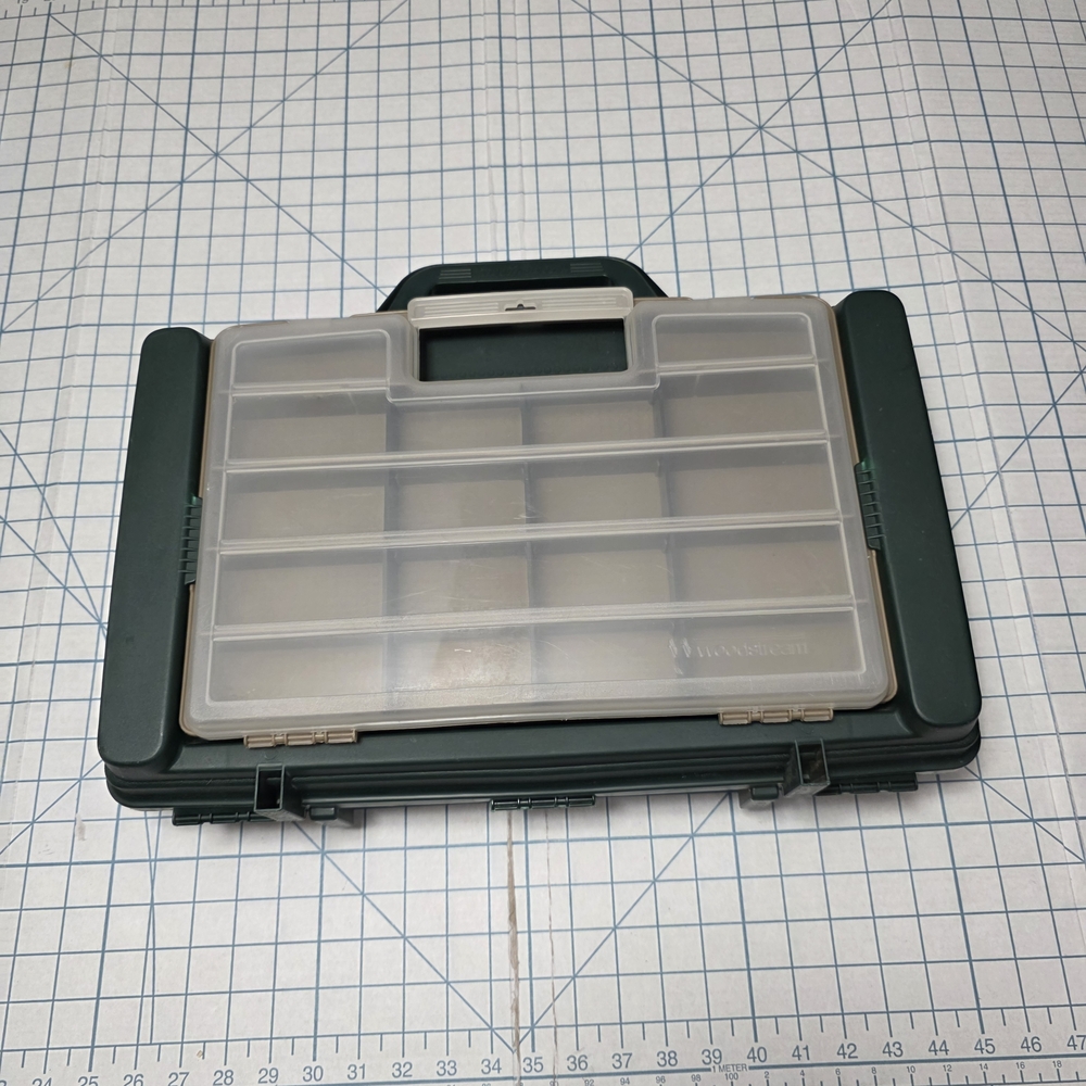 Woodstream Tackle Locker, Green Storage Organizer w/Small Detachable Tackle Box